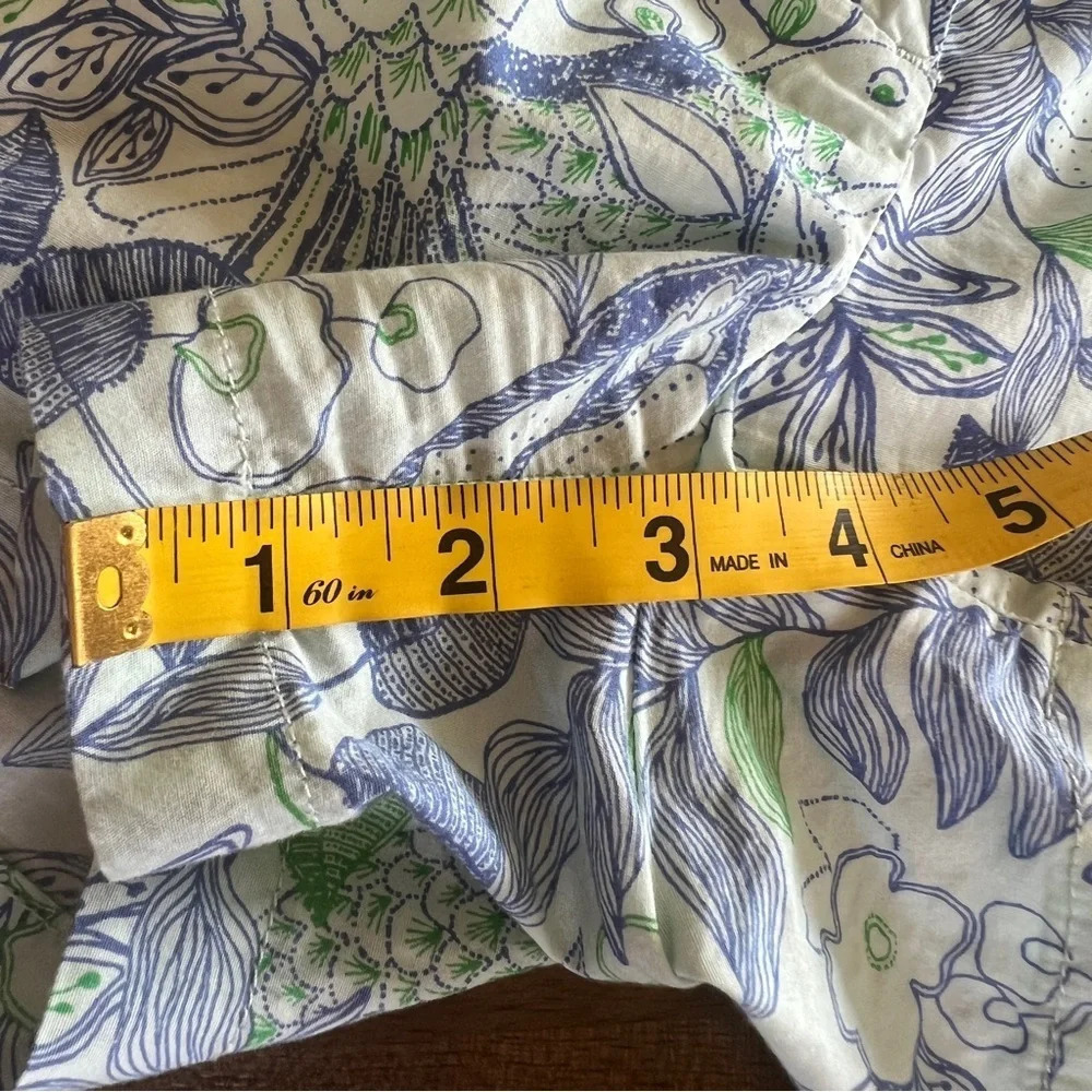 Vineyard Vines Size 0 Cordia Floral Dayboat Shorts Blue Green White Wintermint - Picture 9 of 9